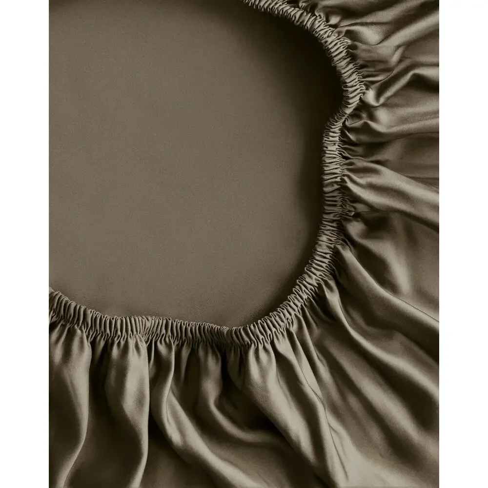 Quince Organic Bamboo Fitted Sheet Set King Dusty Olive NWOT